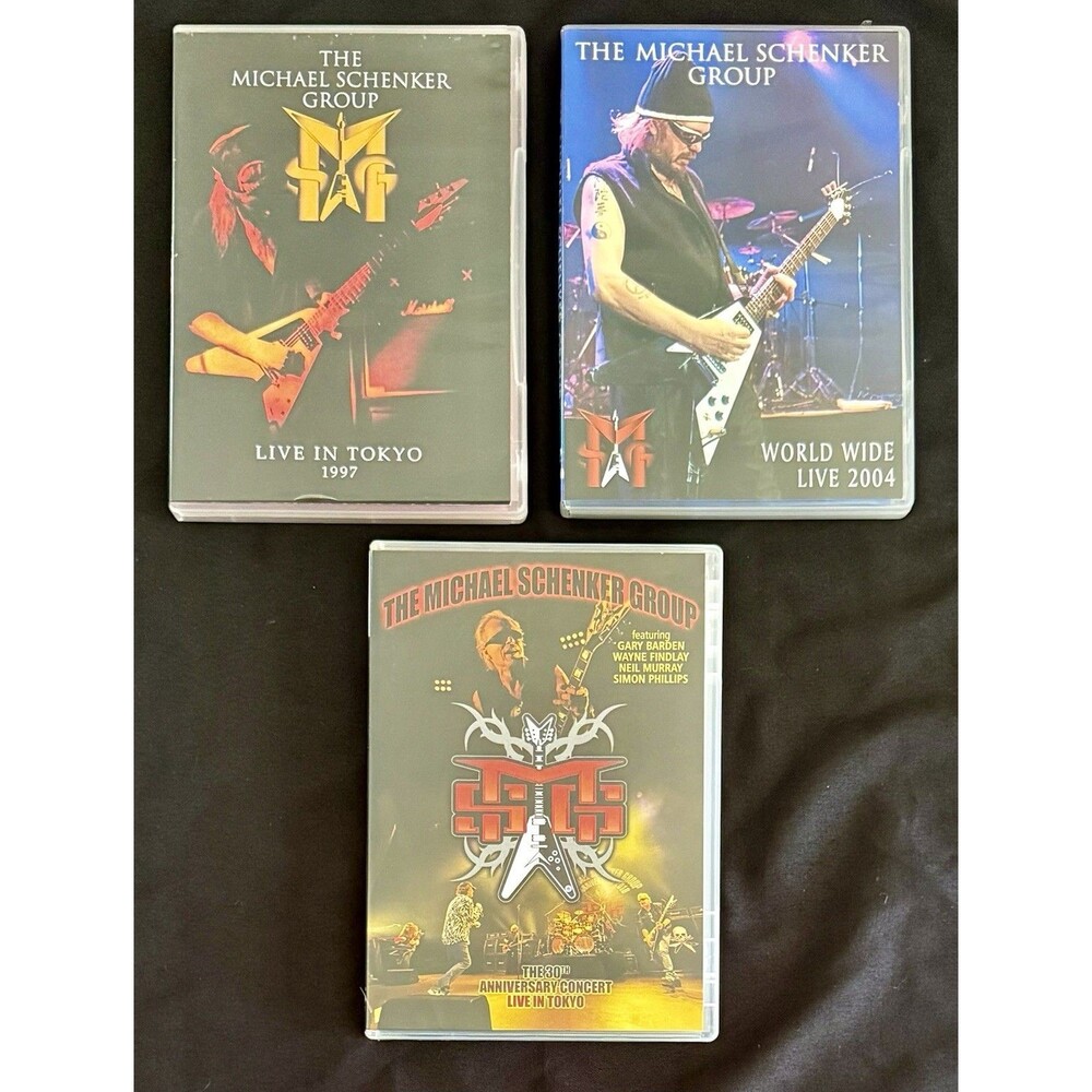 Michael Schenker 3 DVD Sets Live Tokyo, Poland, Tokyo 30th Anniv-Plays Like New